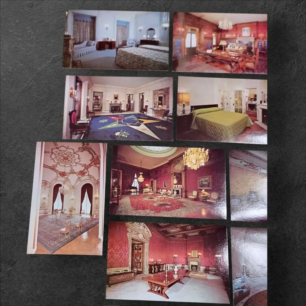 Vintage Set 15 Postcards Eastern Star Temple Perry Belmont House DC w Folder NOS